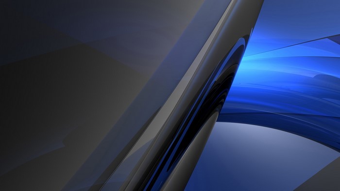 Abstract blue and black 3D render
