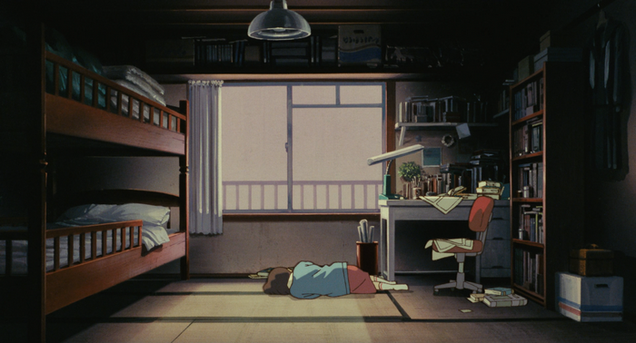 bed, desk, Mimi wo sumaseba, back, Studio Ghibli, window, Whisper of ...