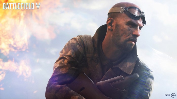 Soldier with goggles in Battlefield V