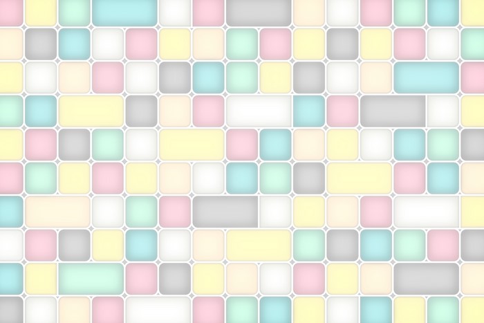 Colorful geometric rounded rectangles texture