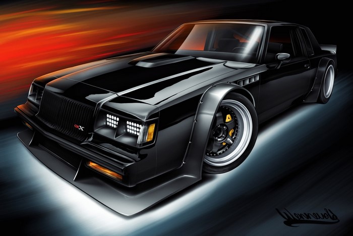 Black Buick Grand National GNX artwork