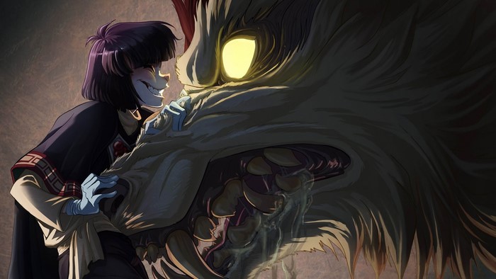 Girl with a creature in Slayers