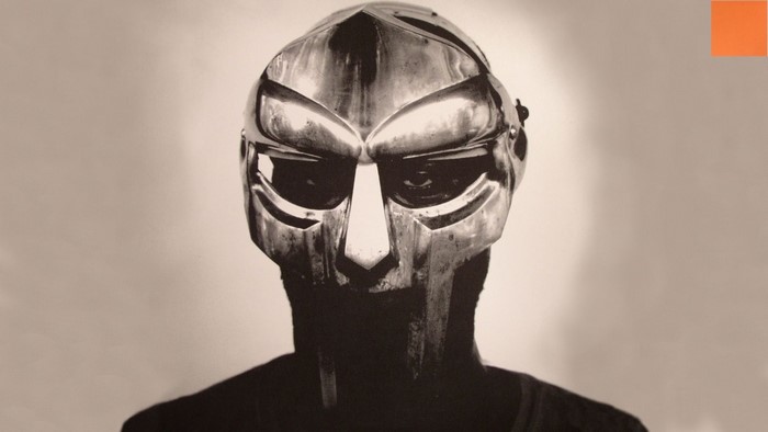 MF DOOM wearing a metal mask
