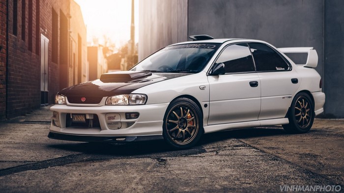 Subaru Impreza WRX STi Sports Car in Alleyway