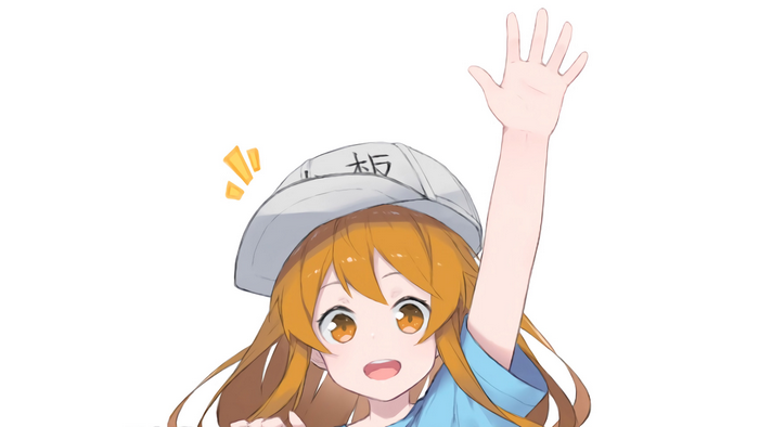 Platelet from Hataraku Saibou waving