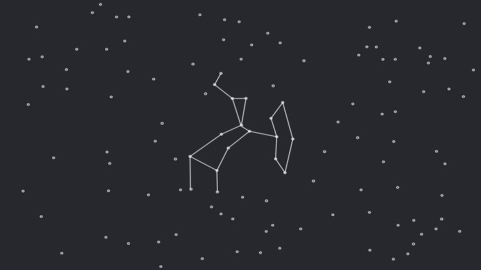 Constellations and Stars Line Art