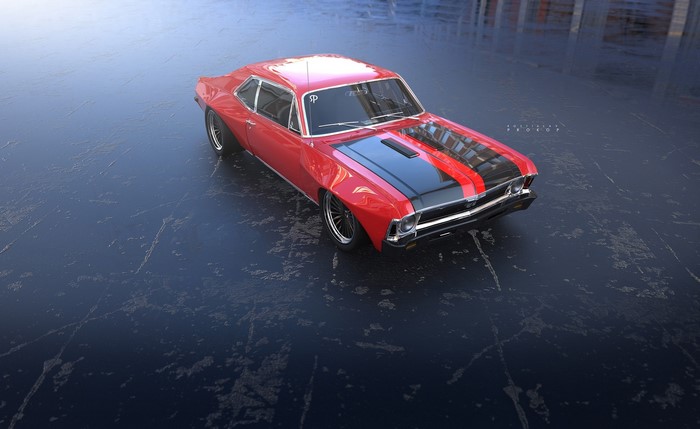 Red Chevrolet Chevelle by Rostislav Prokop