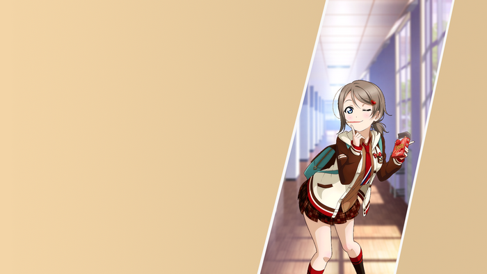 You Watanabe from Love Live! Sunshine!! holding candy