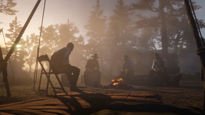Red Dead Redemption 2 campfire scene