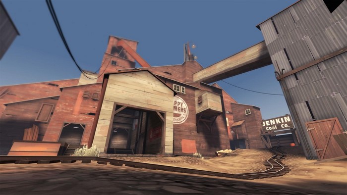Team Fortress 2 coal mine buildings