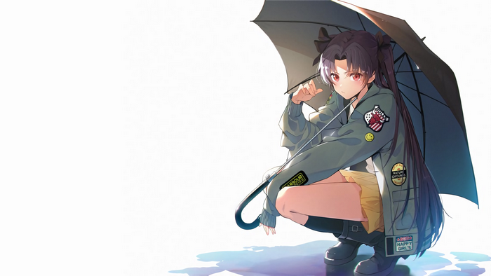 Ishtar from Fate/Grand Order with umbrella