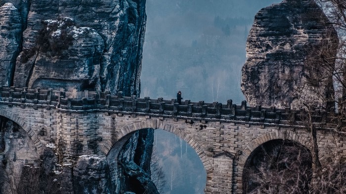 Bridge over rocks in Bastei, Germany