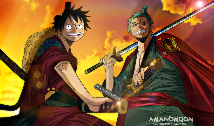 Monkey D. Luffy and Roronoa Zoro from One Piece