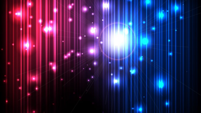 Abstract colorful vertical light streaks and bokeh