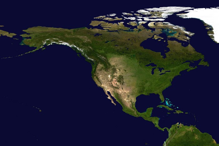North America Satellite Photo