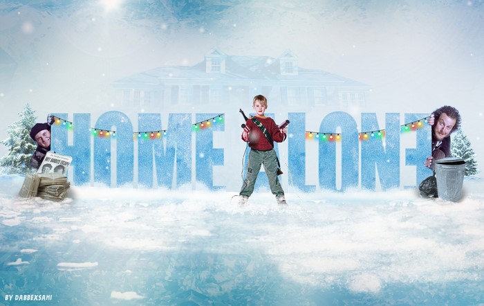 Home Alone movie poster with characters