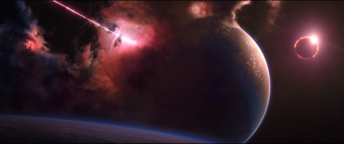 Planet and eclipse from Avengers Infinity War