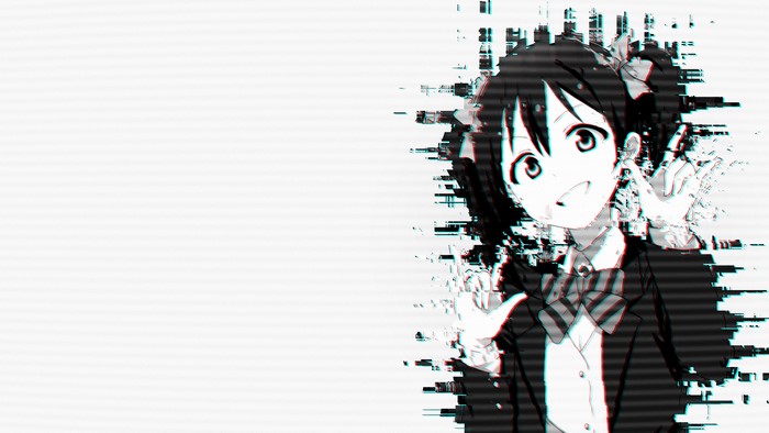 Yazawa Nico from Love Live! with glitch effect