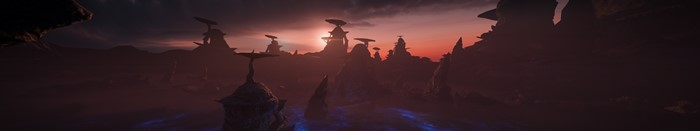 Mass Effect: Andromeda landscape with alien structures