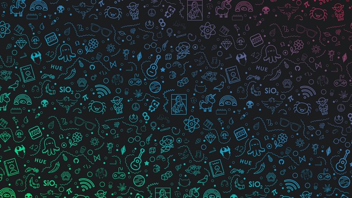 Doodle pattern with LEGO and 42 logos