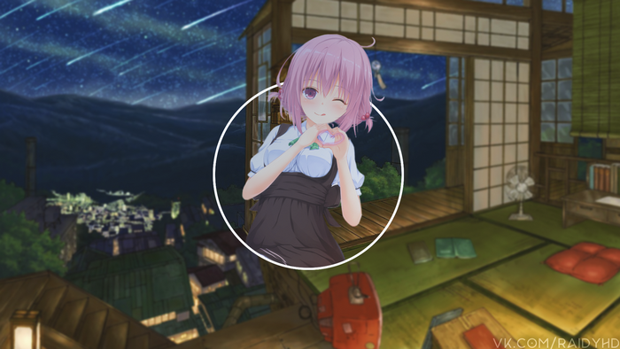 Anime girl making heart shape with hands