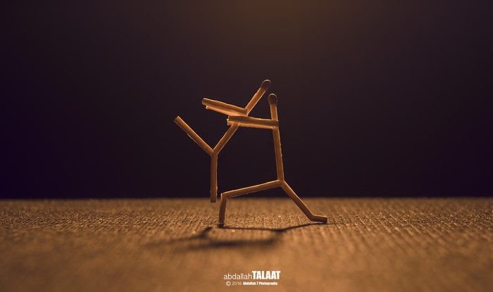 Matchstick ballerina dancer