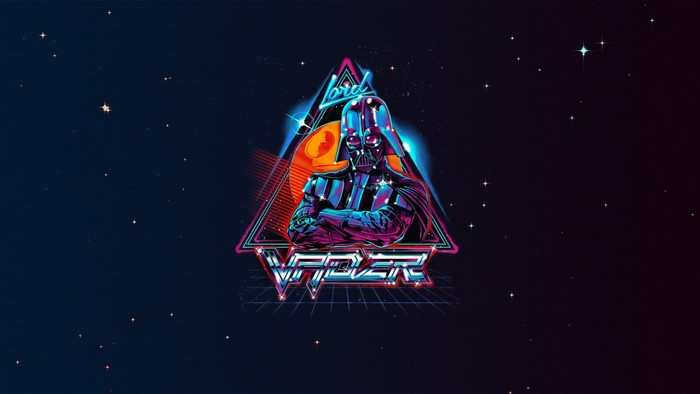 Darth Vader from Star Wars Synthwave Artwork