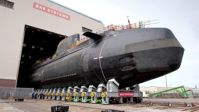 Astute-class submarine at BAE Systems shipyard