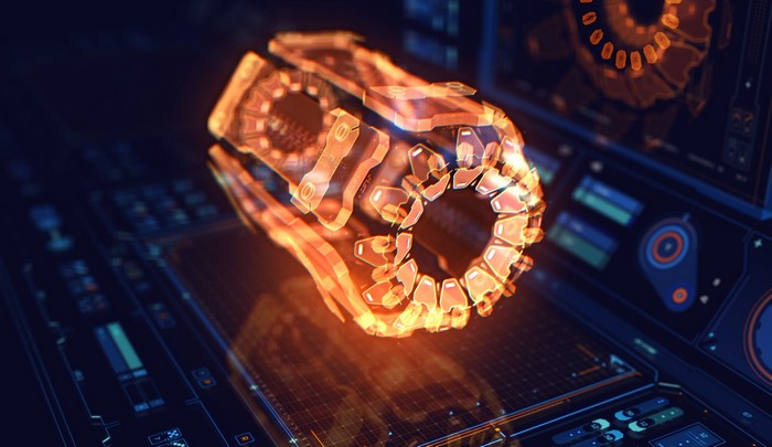 Holographic 3D render of futuristic instrumentation