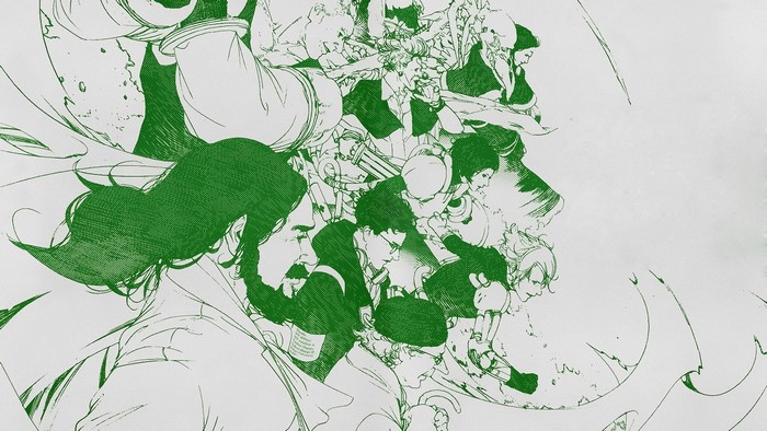 Artwork of characters from LEVIUS manga
