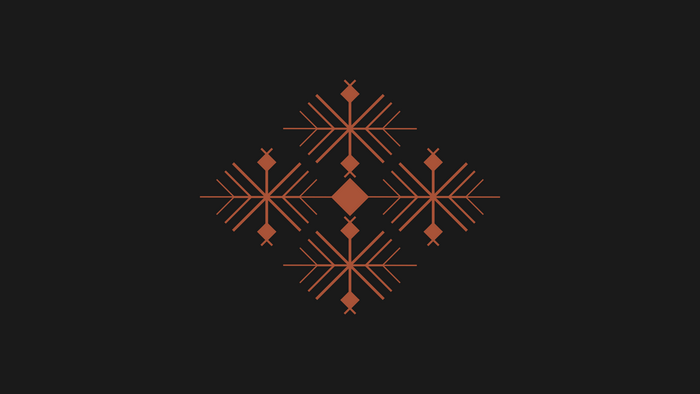 Abstract geometric snowflake pattern