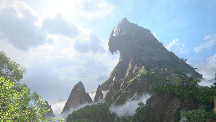4K Uncharted 4: A Thief's End mountains and clouds