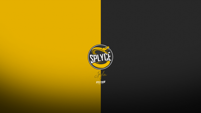 Splyce logo with yellow and black background