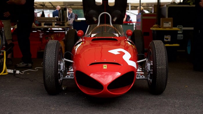 Red Ferrari Formula 1 vintage race car