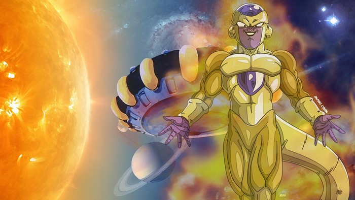 Golden Frieza from Dragon Ball Super in space