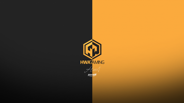 HWA Gaming logo with signature and text