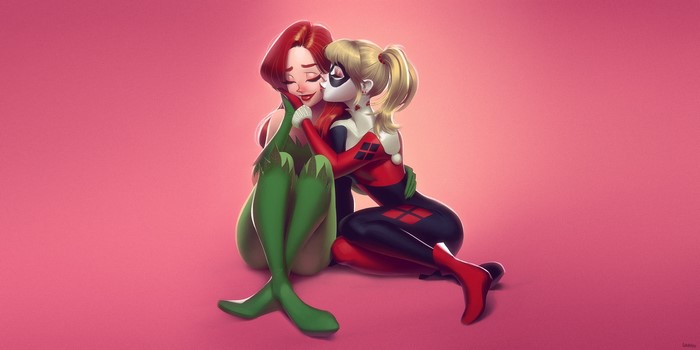 Harley Quinn and Poison Ivy from DC Comics