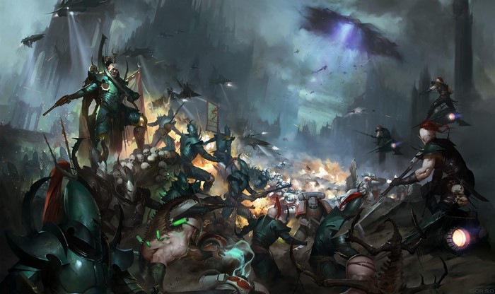 Warhammer 40,000: Dark Eldar vs. Adeptus Astartes Battle