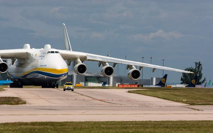 Antonov An-225 Mriya aircraft on a runway
