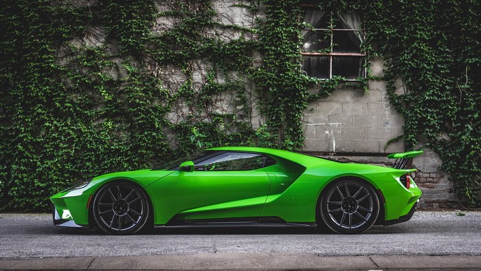 Green Ford GT Mk II Side View