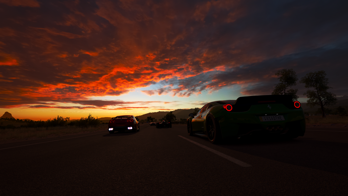 4K Forza Horizon 3 cars at sunset