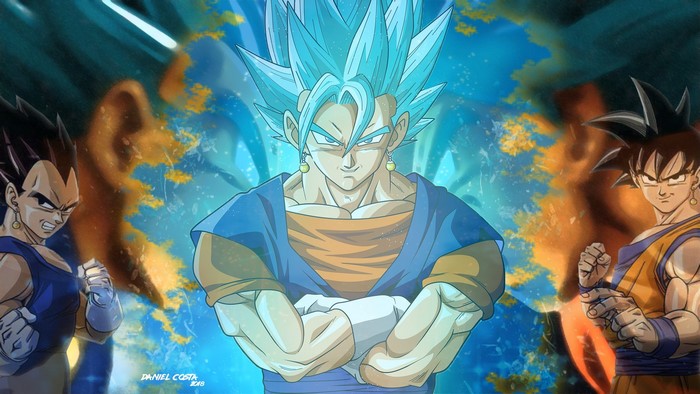 Vegito, Vegeta, and Son Goku from Dragon Ball Super