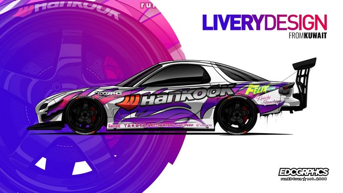 Mazda RX-7 FD Livery Design by EDC Graphics