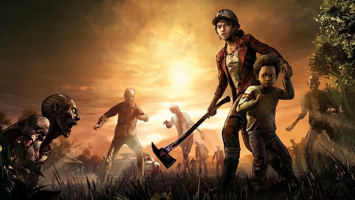 Clementine and AJ from The Walking Dead: A Telltale Games Series