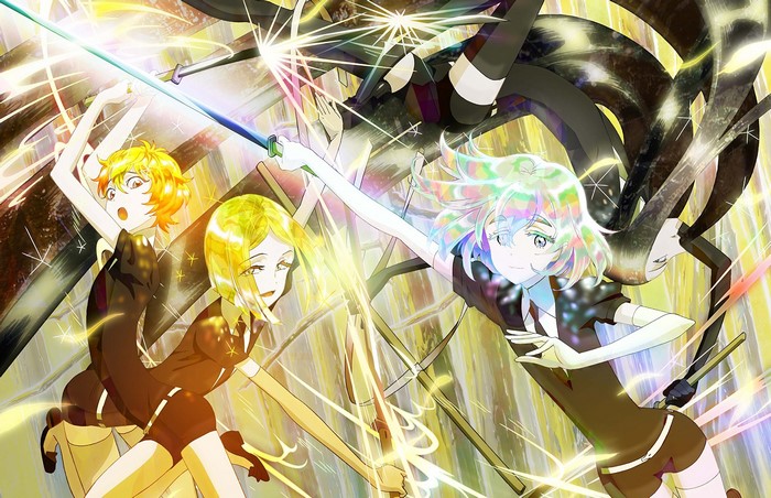 Houseki no Kuni characters fighting