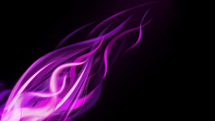 Abstract purple wavy lines on black background