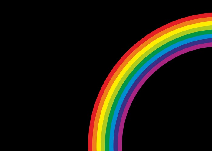 Rainbow on a black background