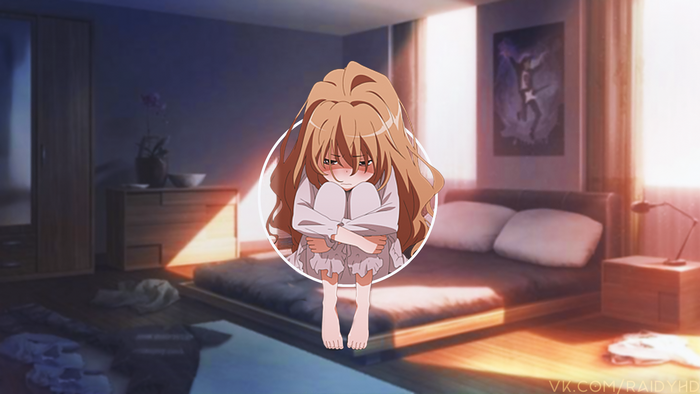 Aisaka Taiga in a bedroom