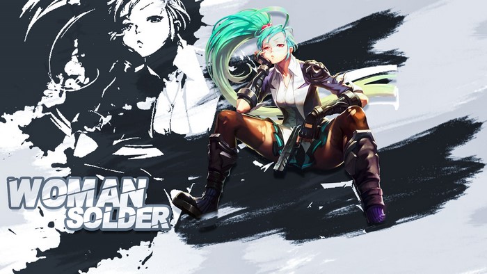 Woman Soldier Anime Art