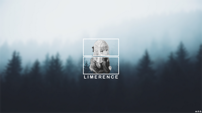 Anime girl named Limerence in a foggy forest